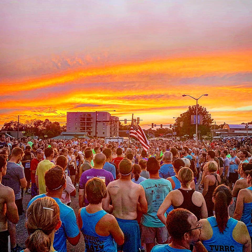 Crazy 8s 2019 Picture of Red Sky during National Anthem